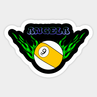 Angela 9 Ball Sticker